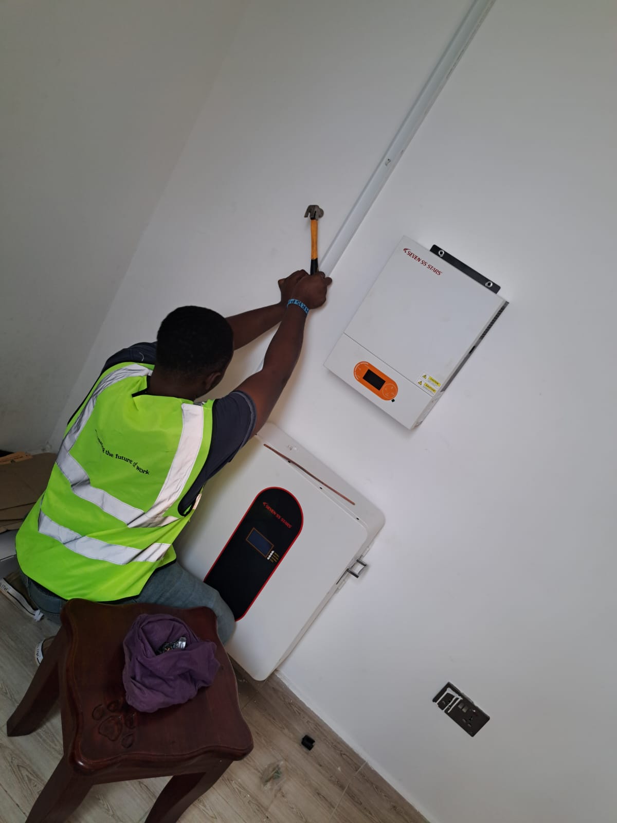 Residential electric fence installation